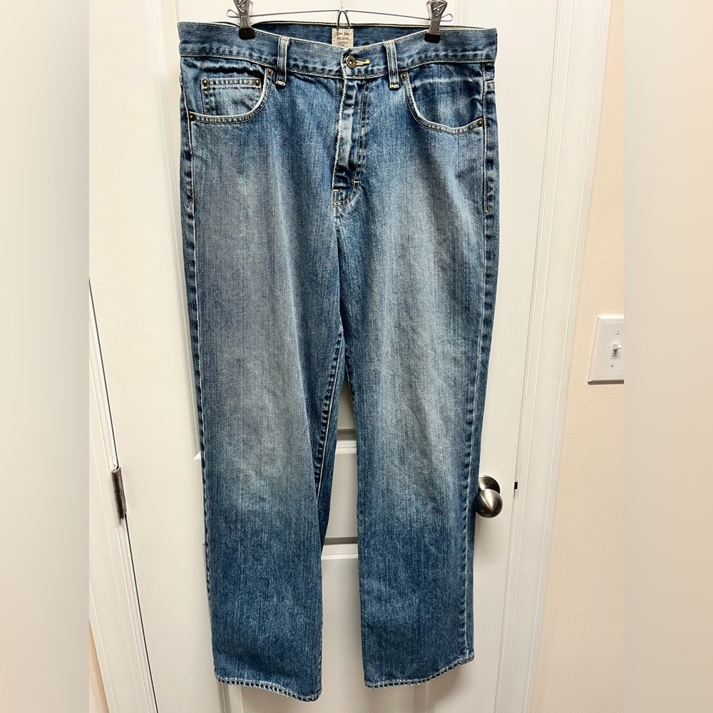 J.Crew Factory Men’s Relaxed Fit Jeans 34x34 100% Cotton Medium Wash